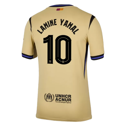 Camisola FC Barcelona 2025-26 Alternativa Amarela UCL Versão Adepto LAMINE YAMAL #10