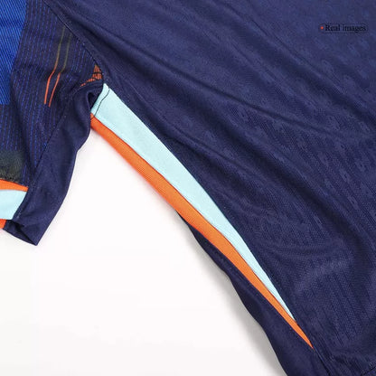 Camisola Paises Baixos 2024 Alternativa Azul Versão Adepto (Entrega Imediata)