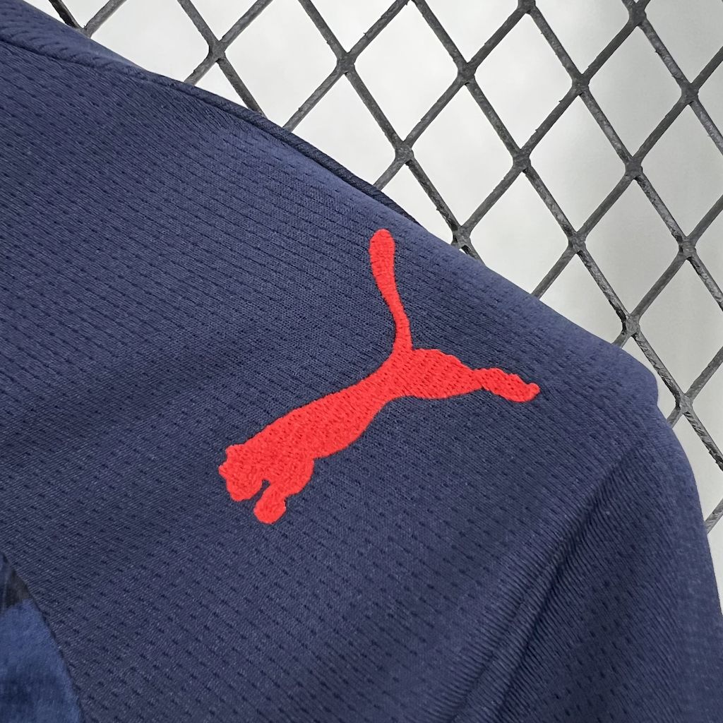 Camisola RB Salzburg 2025-26 Alternativa Azul Versão Adepto