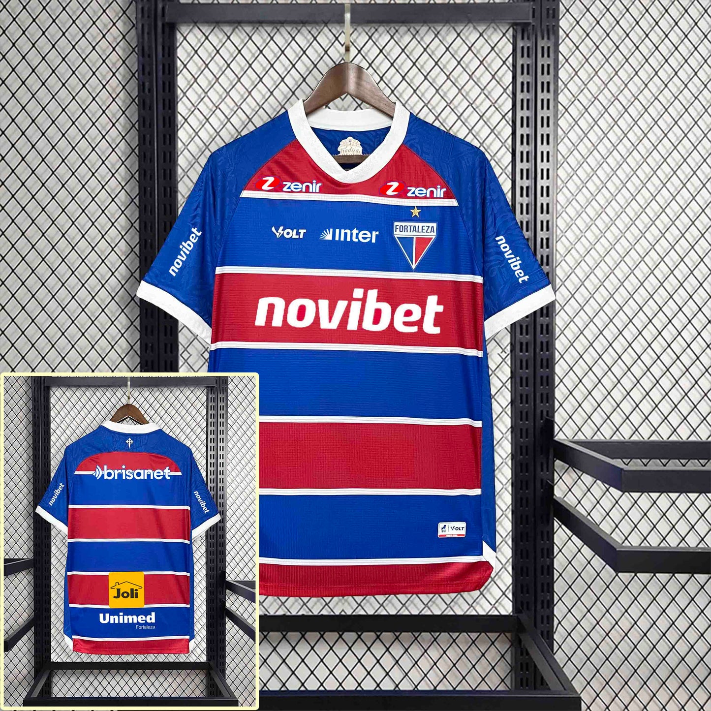 Camisola Fortaleza EC 2024-25 Principal Versão Adepto Todos Patrocinadores
