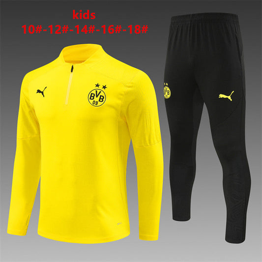 Fato Treino Criança Borussia Dortmund 2024-25 - Camisola com Fecho