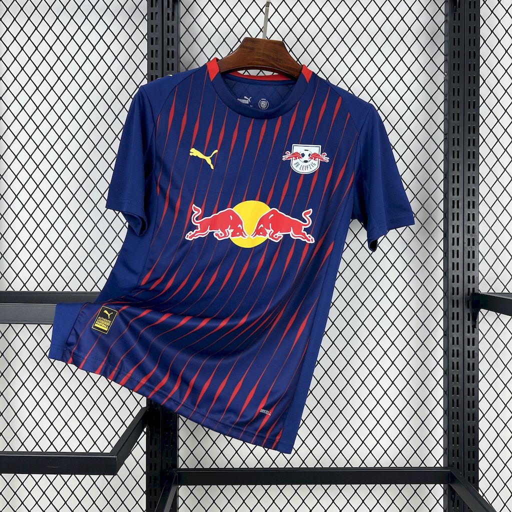 Camisola RB Leipzig 2025-26 Alternativa Azull Versão Adepto