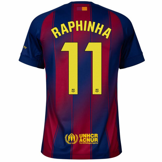 Camisola FC Barcelona 2025-26 Principal Versão Adepto RAPHINHA #11