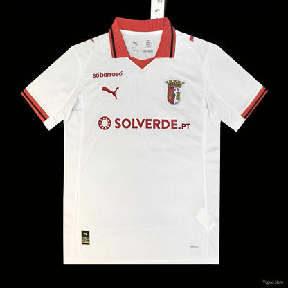Camisola SC Braga 2025-26 Alternativa Branca Versão Adepto