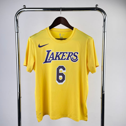 Tshirt NBA Los Angeles Lakers Dri-Fit James #6 Amarela