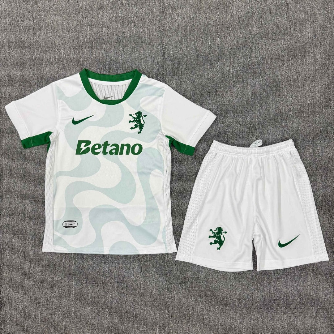 Kit Criança SCP 2025-26 Alternativo Branco (Entrega Imediata)