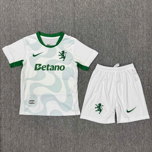 Kit Criança SCP 2025-26 Alternativo Branco (Entrega Imediata)