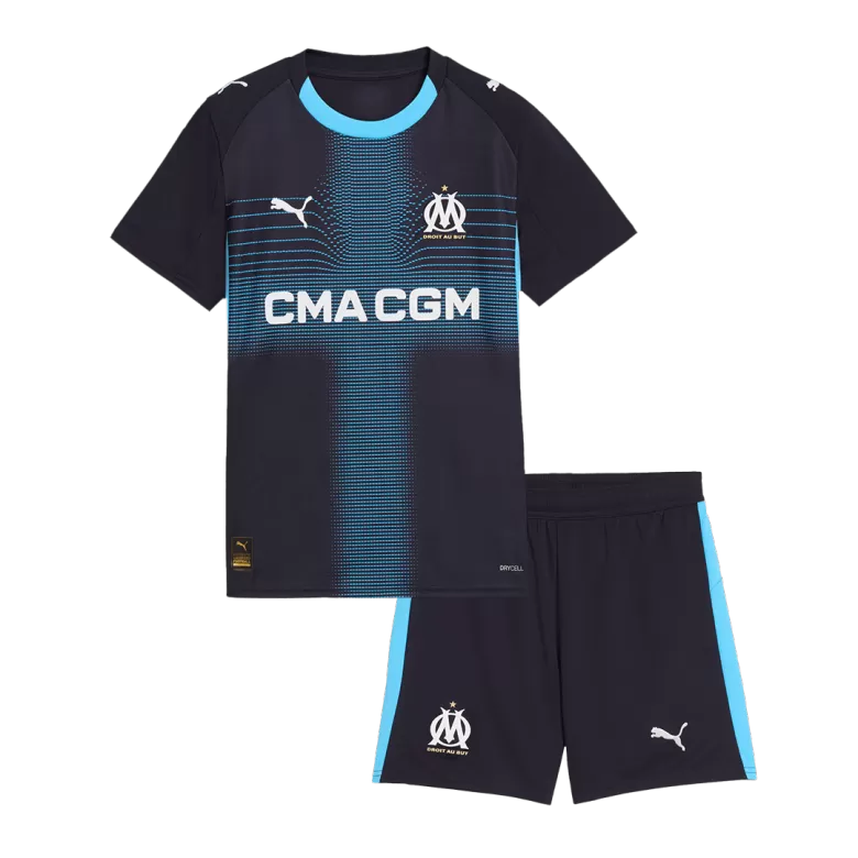 Kit Criança Olympique Marselha 2025-26 Alternativo