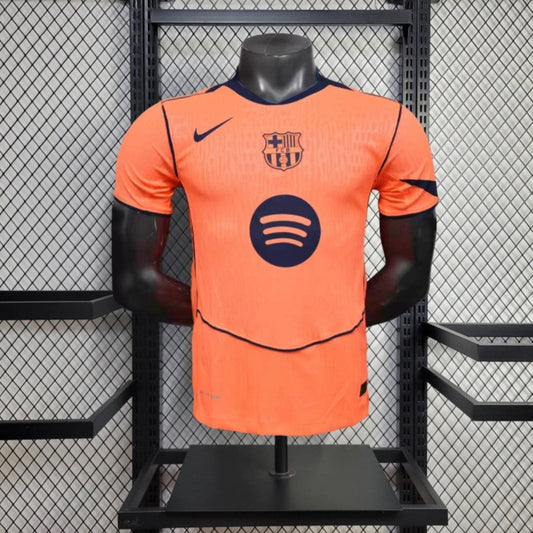Camisola FC Barcelona 2025-26 Alternativa Laranja Versão Jogador