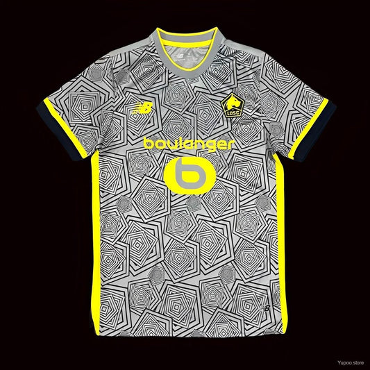 Camisola LOSC Lille 2024-25 Alternativa Cinzenta Versão Adepto