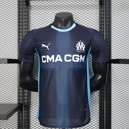Camisola Olympique Marselha 2025-26 Alternativa Azul Versão Jogador