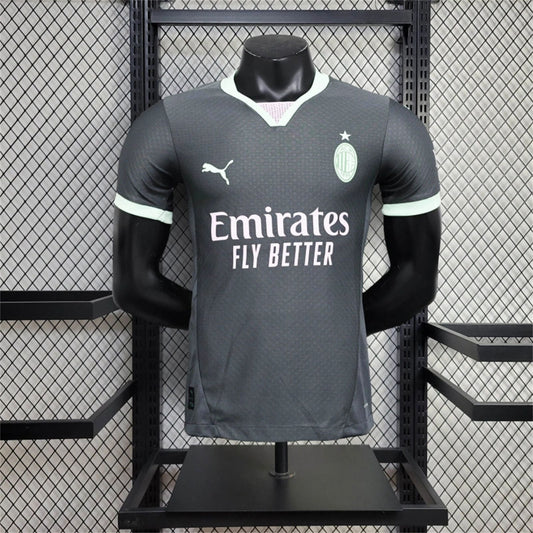 Camisola Ac Milan 2024-25 Alternativa Preta Versão Jogador