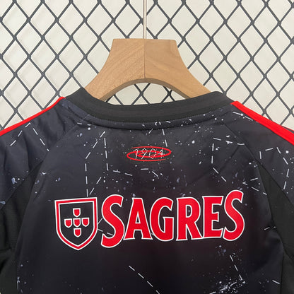 Kit Criança SLB 2024-25 Alternativo Preto (Entrega Imediata)