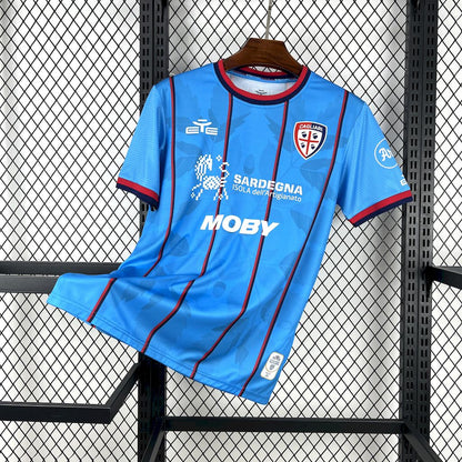 Camisola Cagliari 2025-26 Alternativa Azul Versão Adepto