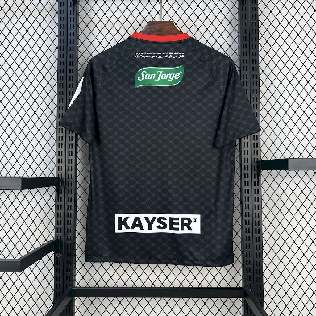 Camisola CD Palestino 2025-26 Alternativa Preta Versão Adepto