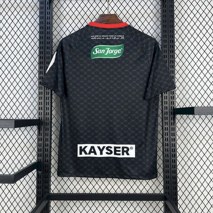 Camisola CD Palestino 2025-26 Alternativa Preta Versão Adepto