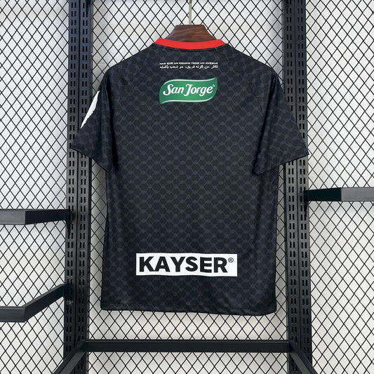 Camisola CD Palestino 2025-26 Alternativa Preta Versão Adepto
