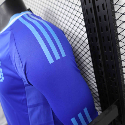 Camisola Manga Comprida Argentina 2024 Alternativa Azul Versão Jogador