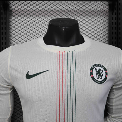 Camisola Manga Comprida CHE 2025-26 Alternativa Branca Versão Jogador