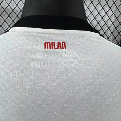 Camisola Manga Comprida Ac Milan 2025-26 Alternativa Branca Versão Jogador