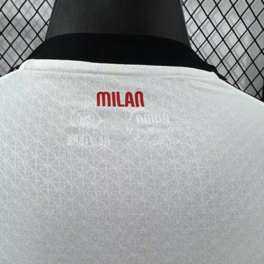 Camisola Manga Comprida Ac Milan 2025-26 Alternativa Branca Versão Jogador