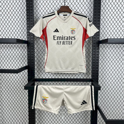 Kit Criança SLB 2025-26 Alternativo Beje (Entrega Imediata)