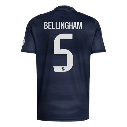 Camisola Real Madrid CF 2025-26 Alternativa Azul Escura Versão Adepto BELLINGHAM #5