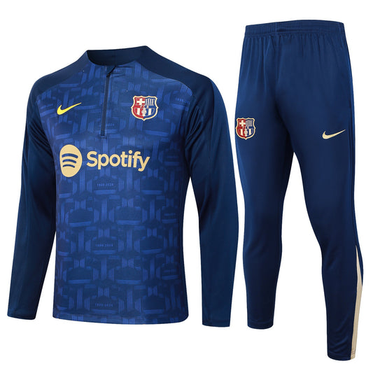 Fato de Treino FC Barcelona 2024-25 - Camisola com Fecho