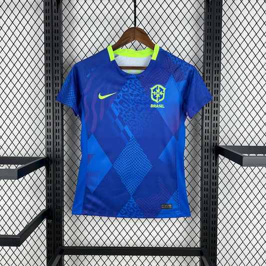 Camisola Brasil 2025 Alternativa Azul Versão Mulher