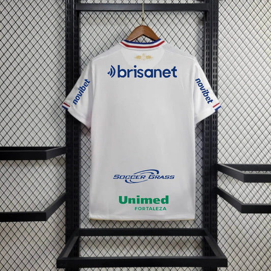 Camisola Fortaleza EC 2024-25 Alternativa Branca Versão Adepto Todos Patrocinadores