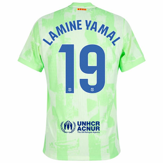 Camisola FC Barcelona 2024-25 Alternativa Verde Versão Adepto LAMINE YAMAL #19