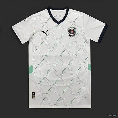 Camisola Austria 2024 Alternativa Branca Versão Adepto