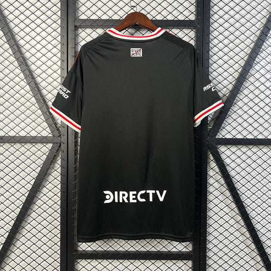 Camisola CA River Plate 2025-26 Alternativa Preta Versão Adepto