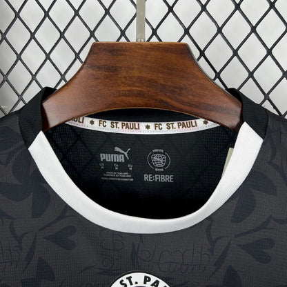 Camisola St. Pauli 2025-26 Alternativa Preta Versão Adepto