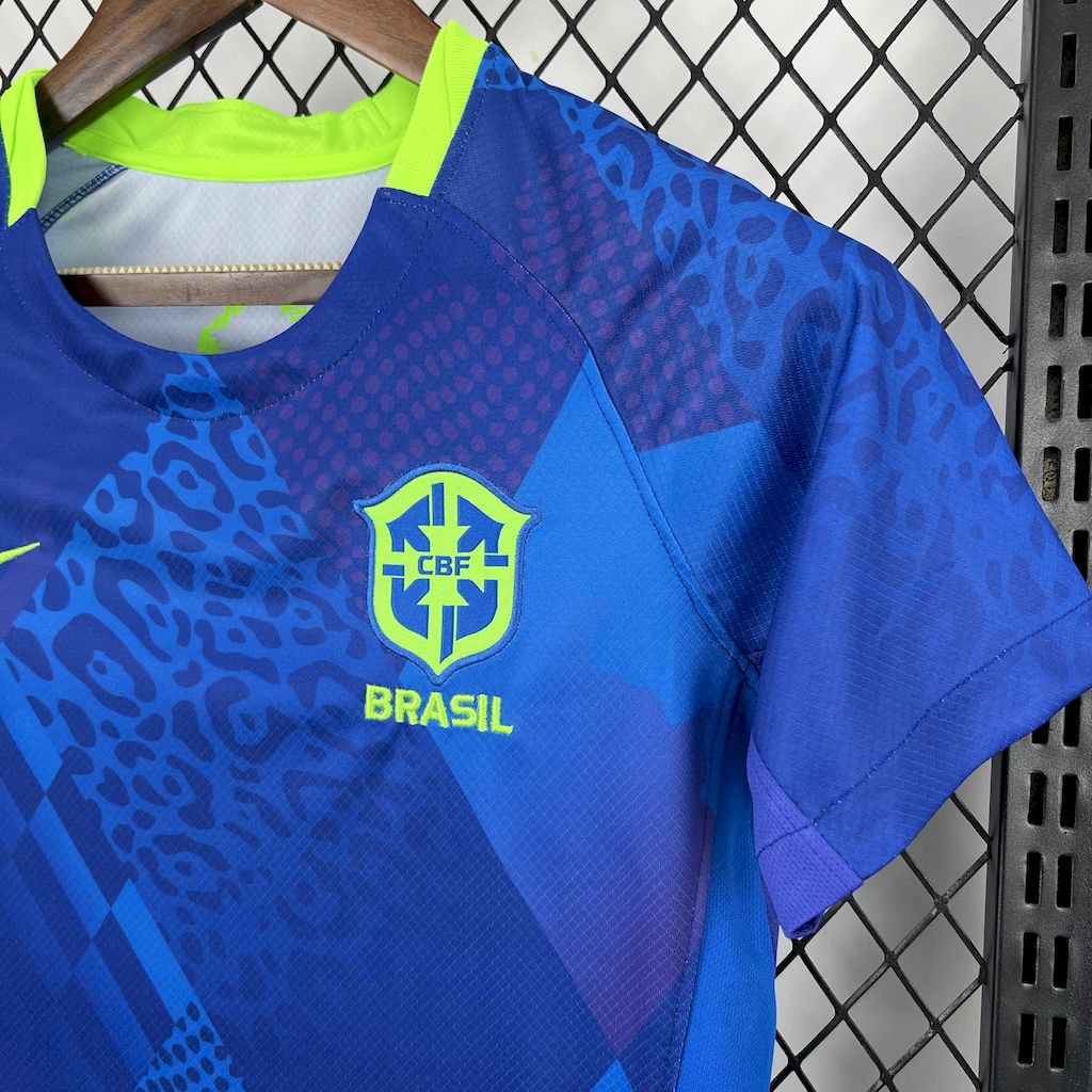 Camisola Brasil 2025 Alternativa Azul Versão Mulher