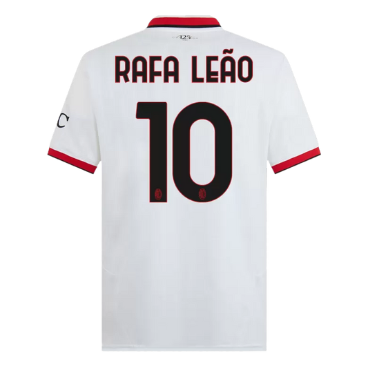 Camisola Ac Milan 2024-25 Alternativa Branca Versão Adepto RAFA LEÃO #10