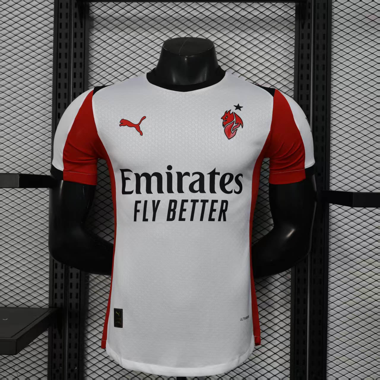 Camisola Ac Milan 2025-26 Alternativa Branca Versão Jogador