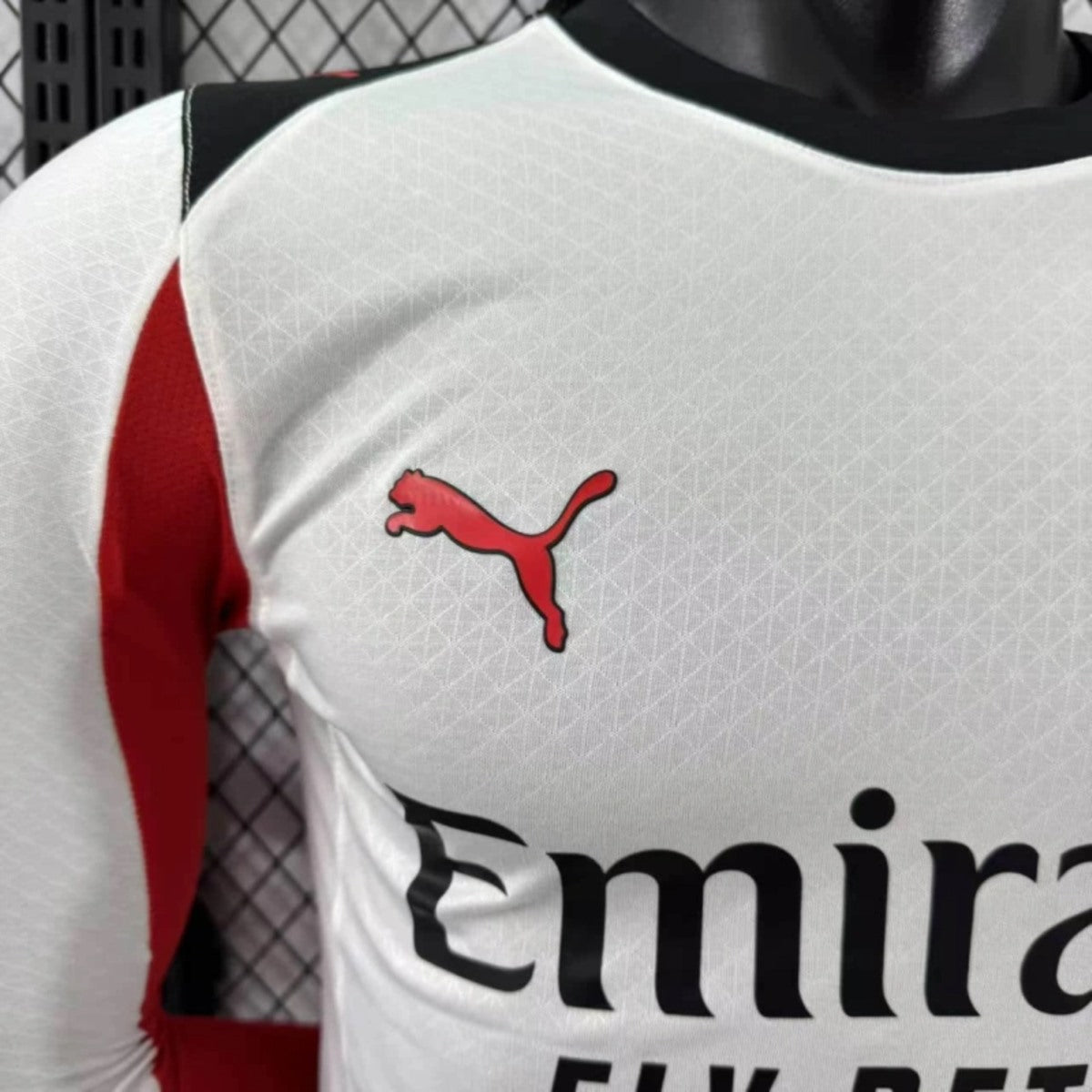Camisola Manga Comprida Ac Milan 2025-26 Alternativa Branca Versão Jogador