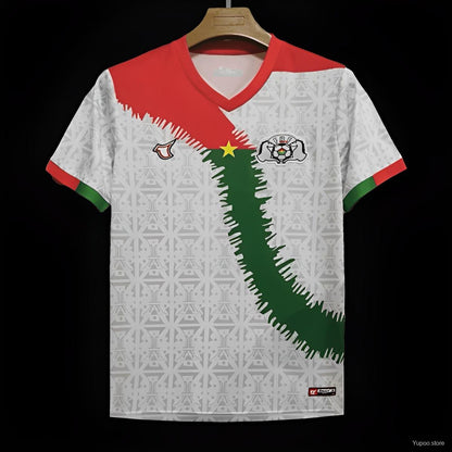 Camisola Burkina Faso 2024 Alternativa Branca Versão Adepto
