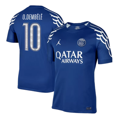Camisola FC Paris Saint-Germain 2024-25 Alternativa Azul UCL Versão Adepto O.DEMBÉLÉ #10