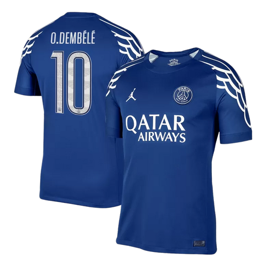Camisola FC Paris Saint-Germain 2024-25 Alternativa Azul UCL Versão Adepto O.DEMBÉLÉ #10