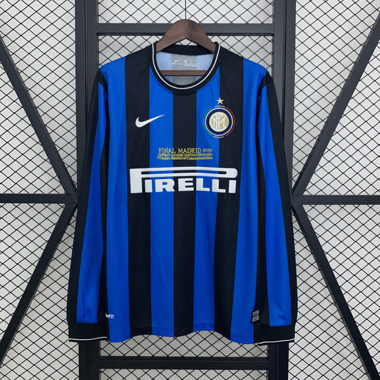 Camisola Manga Comnprida Inter Milão 2009-10 Principal Final UCL