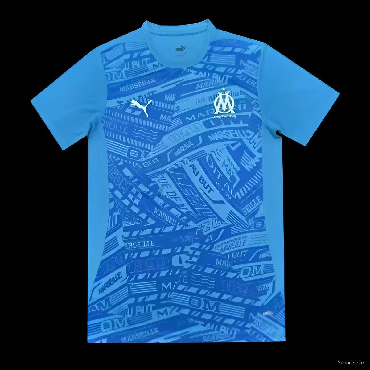 Camisola Olympique Marselha 2024-25 Pre-Match Versão Adepto