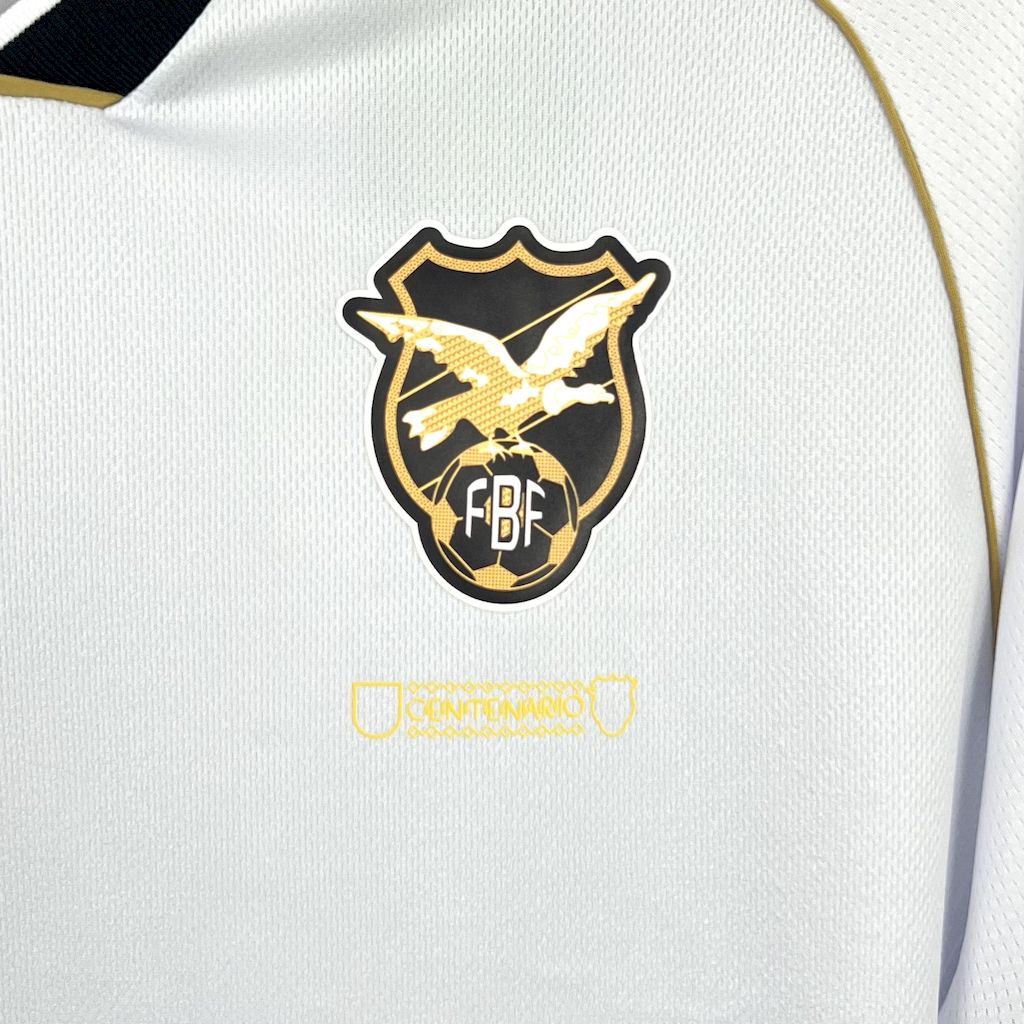 Camisola Bolivia 2025 Alternativa Branca Versão Adepto