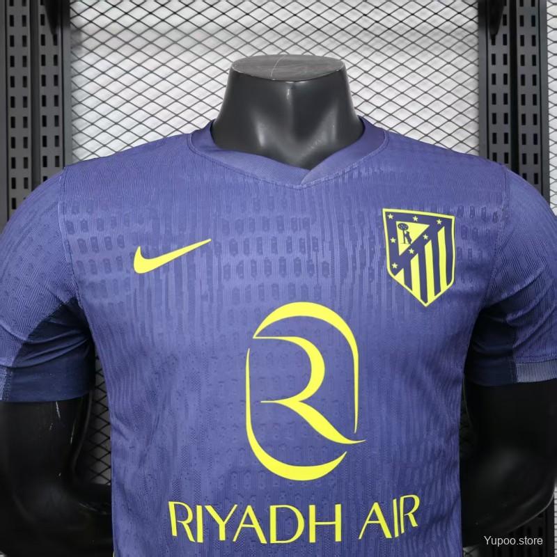 Camisola Atletico Madrid 2025-26 Alternativa Azul Versão Jogador