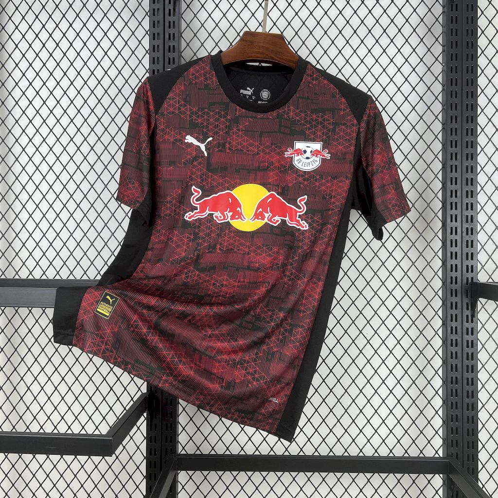 Camisola RB Leipzig 2025-26 Alternativa Vermelha Versão Adepto