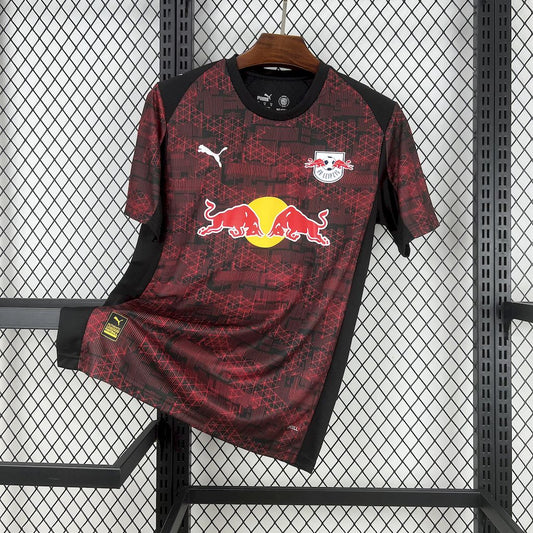 Camisola RB Leipzig 2025-26 Alternativa Vermelha Versão Adepto