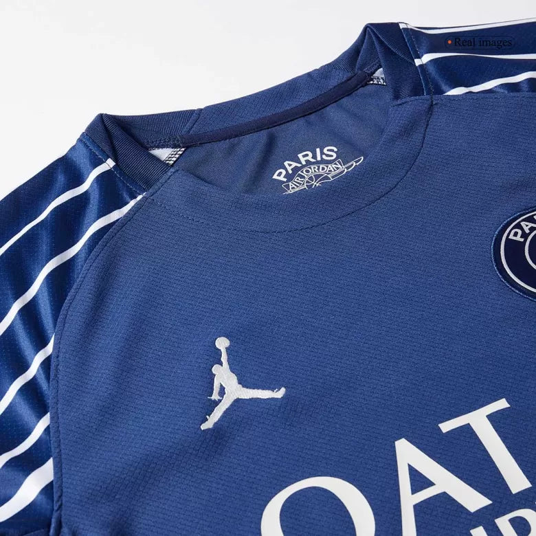 Camisola Manga Comprida FC Paris Saint-Germain 2024-25 Alternativa Azul UCL Versão Adepto N. MENDES #25