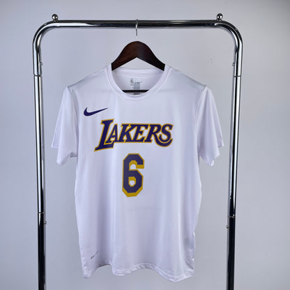 Tshirt Los Angeles Lakers Dri-Fit James #6 Branca