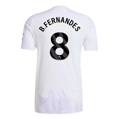 Camisola M-United 2025-26 Alternativa Branca Versão Adepto B.FERNANDES #8
